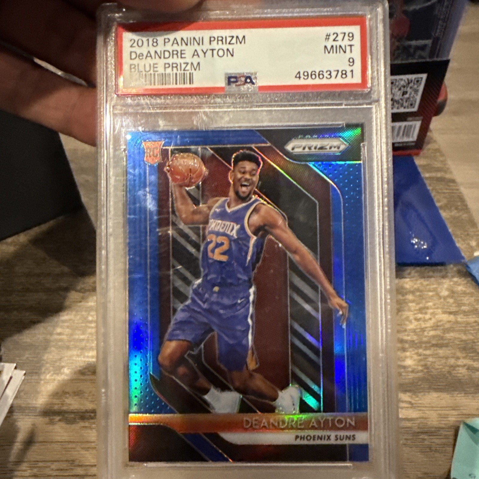 2018-19 Panini Prizm DeAndre Ayton #279 Blue Prizm /199 (RC) PSA 9 SUNS #1 Pick