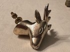 Vintage Brass-Plated Deer/Stag Head Cabinet/Drawer Knobs-Set of7-Rustic Hardware — photo 2