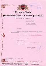 18 MEHUN SUR YEVRE fabricant DUSSAULT 1976 porcelaine