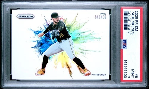 2025 Panini Prizm Color Blast Paul Skenes SSP #5 PSA 9 SB6