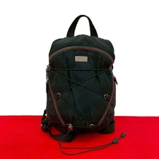 Excellent Condition Rare Item GUCCI Logo Shelley Line Nylon Leather  Leather