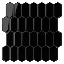 Peel and Stick Tile for Kitchen, Thicker Design 3D Self -Adhesive Long Hexago...