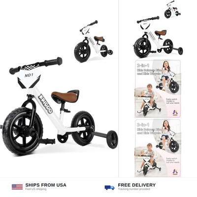 KRIDDO 2-in-1 Kids Tricycle and Toddler Balance Bike 2 Year Old, Detachable P...