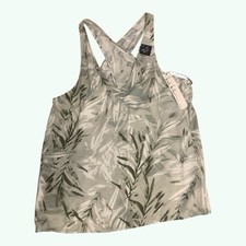 Nicole Miller Sage Palm Leaf Print Racerback Tank Size Medium NWT