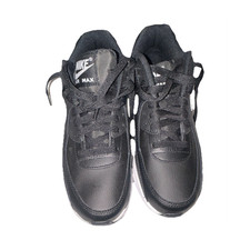 Nike Air Max 90 GS Boys Black White Sneakers US 7Y