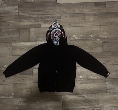 BAPE ABC Shark Full Zip Double Hoodie Black/Blue XL
