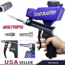 6kg Hand Held Portable Media Spot Sand Blaster Gun Air-Gravity Feed Rust Remover