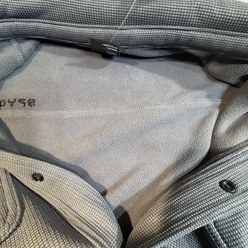Spyder Jacket Coat Mens Medium Polar Button Up Gray Fleece Lined HWT NWT $129 - Picture 7 of 11