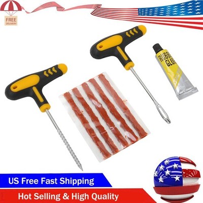 Car Tubeless Tyre Tire Puncture Repair Plug Repair Kit Needle Patch Fix