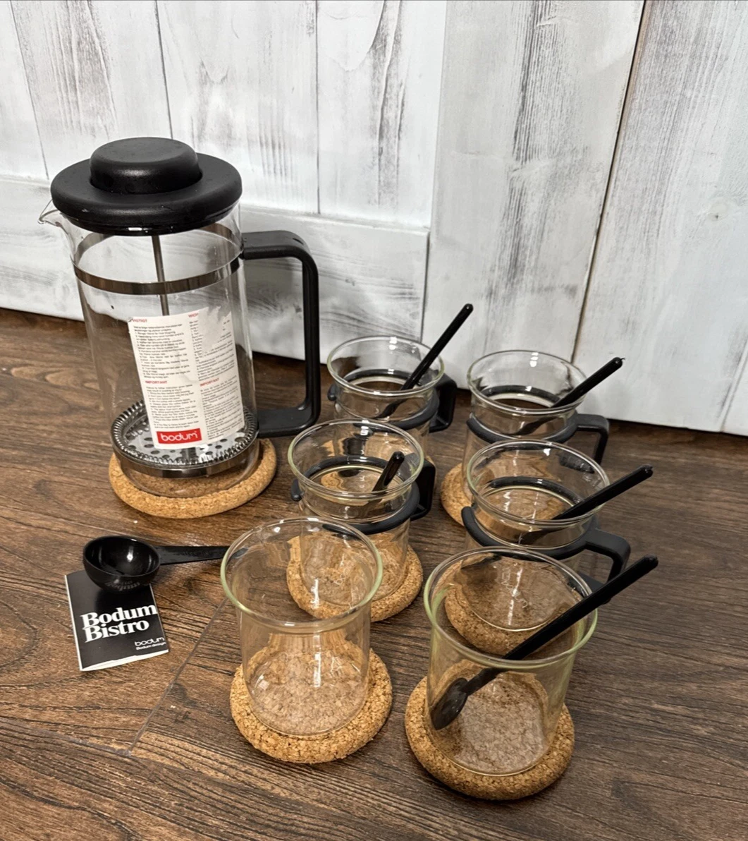 Vintage Bodum Carsten Jorgensen Bistro French Press Coffee Maker Espresso Set