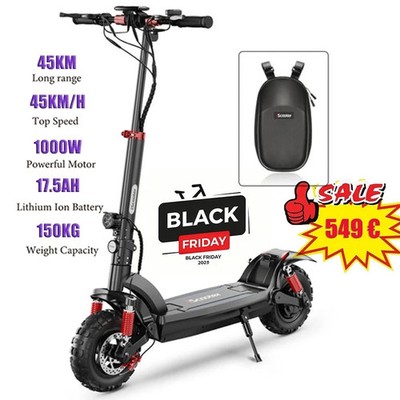 iScooter IX6 11 Zoll Offroad Elektroroller Klappbarer 1000W 48V 17,5AH mit NFC