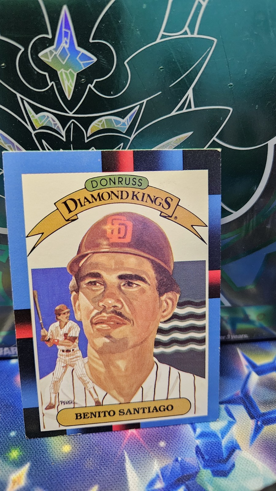1988 Donruss Diamond Kings #3 Benito Santiago card, San Diego Padres star