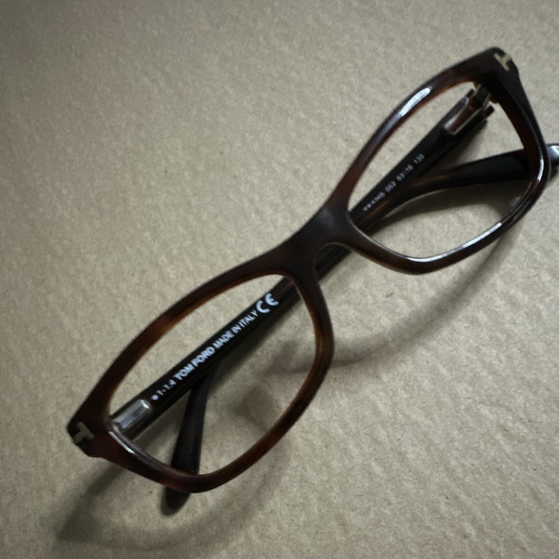 Tom Ford TF 5265 052 Brown Full Rim Plastic Eyeglasses Frames 53-16 135