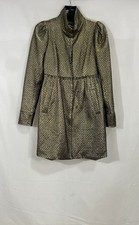 Alice + Olivia Women's Gold Metallic Textured Blazer Coat Dress Sz XS