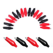 Insulated Alligator Clips Red Black Electrical Test Clips