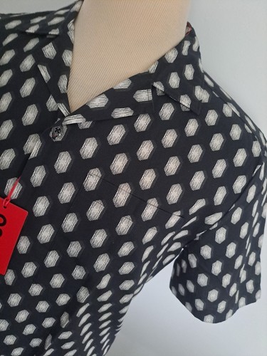 HUGO BOSS Ellino Red Tag MEN'S NEW STRAIGHT FIT CASUAL SHIRT SIZE XL - Picture 6 of 17