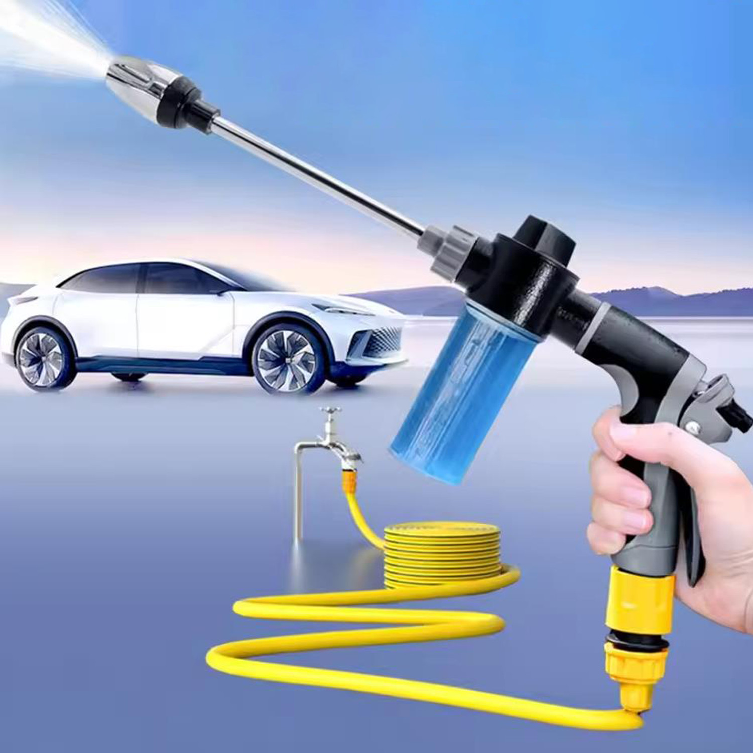 Pressure Washer Handheld High Pressure Sprayer Adjustable Hose Nozzle 50FT Hose