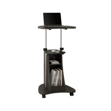 Techni Mobili Sit-to-Stand Rolling Adjustable Height Laptop Cart with Storage...