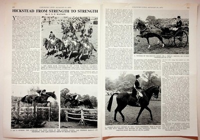 Country Life 1971 Original Print Article Hickstead Show Jumping 9x12