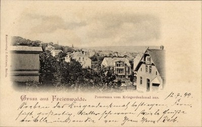 Ak Bad Freienwalde an der Oder, Panorama vom Kriegerdenkmal aus - 5100529