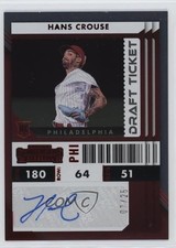 2022 Chronicles Contenders Rookie Ticket Draft Blue 7/25 Hans Crouse Auto 10k8