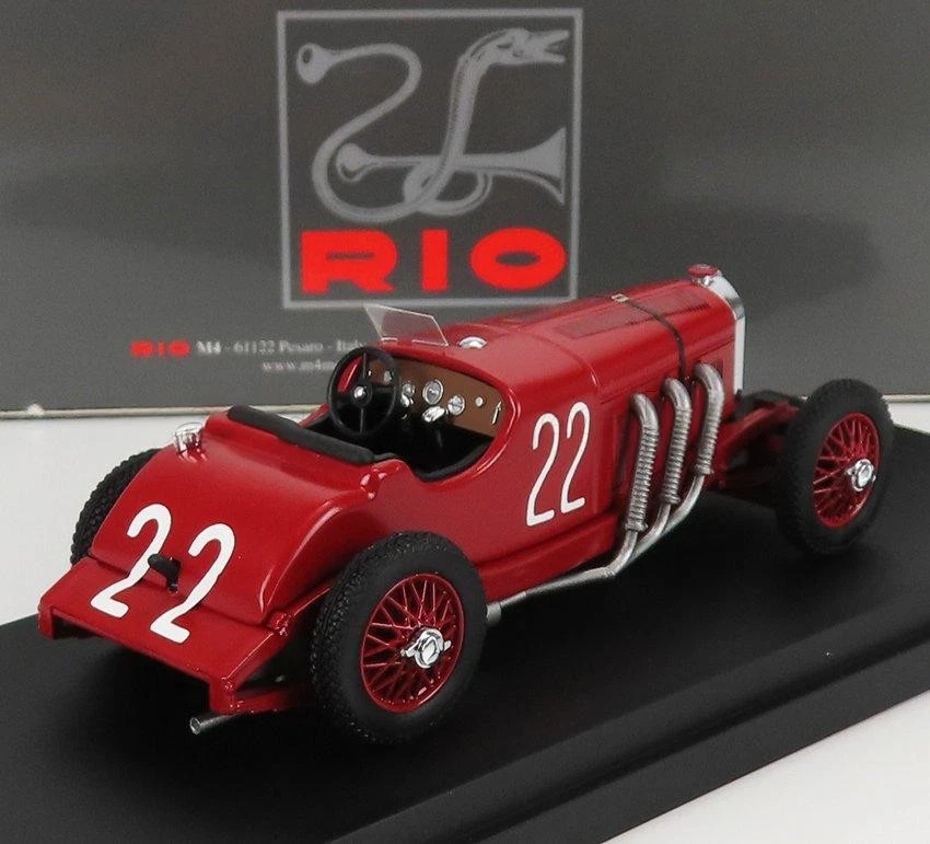 1/43 RIO MERCEDES BENZ F1  SSK 7.1L S6 SUPERCHARGED SPIDER N22 MONZA GP 1931 RED - Immagine 2 di 3