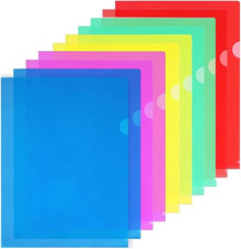 25 Pack L-Type Clear Plastic Folder A4 Letter Size Plastic Document Folder Proje