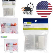 Travel Friendly Pill Pouches 100 Count Clear Dust Proof Moisture Resistant Bags