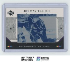 2005-06 Upper Deck Masterpiece Printing Plate Cyan Luc Robitaille 1/1 #MP-86 Los