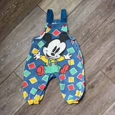 RARE Vintage Disney Mickey Mouse Baby Romper 18M Made in Hong Kong 80s 90s