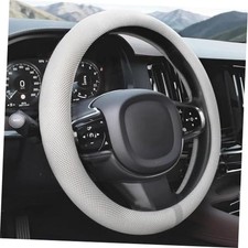 Universal 15 Inch Steering Wheel Cover for Cooling, Non-Slip Silver Gray