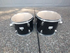 Pulse 22 & 13 Inch Rack Mounted Toms Glass Black Low Cost Clean Condition