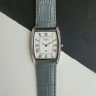 Vintage Seiko Slim Tank Quartz Men White Dial Dress Watch-Free Shipping
