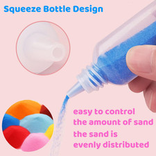 24 PCS Art Sand,1.24 oz Colored Sand Bottles,Sand Arts and Crafts Kit,Scenic ...