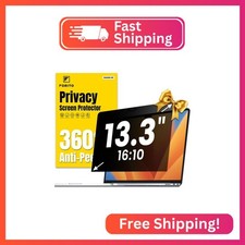 F FORITO 13.3 Inch 16:10 360 Laptop Privacy Screen Protector, Anti Peeping and A
