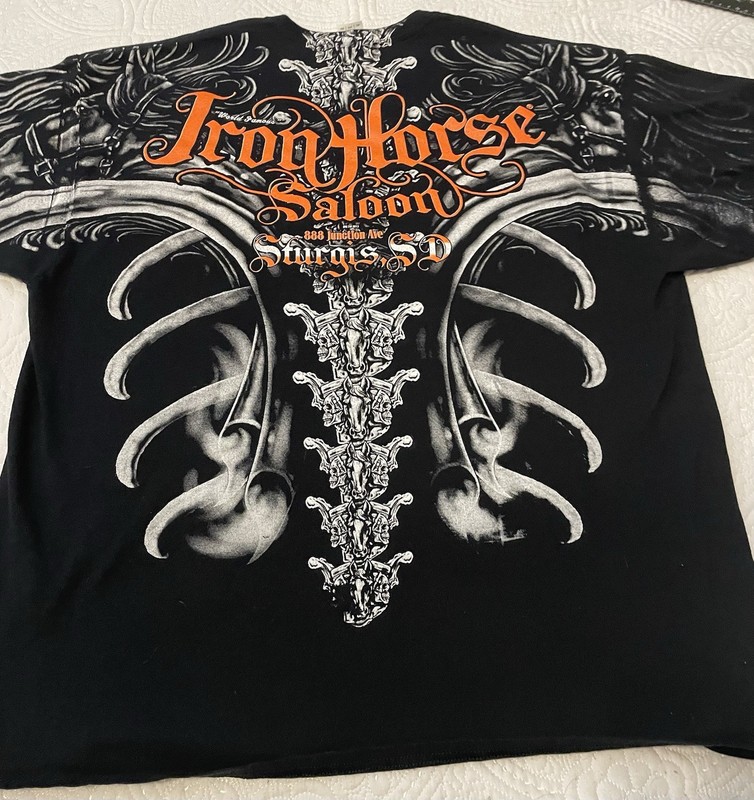 Sturgis SD Tee Shirt 2013 Iron Horse Saloon Black Men’s 2XL Large Graphics