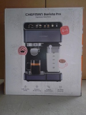Chefman Barista Pro 6-in-1 Espresso Machine with Built-In Milk Frother