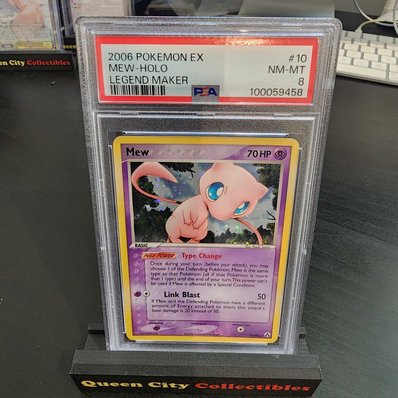 MEW - HOLO - PSA 8 - 2006 POKEMON EX LEGEND MAKER - #10 