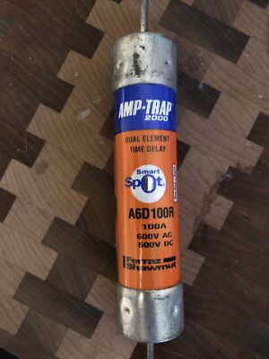 Brand New Ferraz Shawmut Amp-Trap Smart Spot Time Delay Fuse 100A 600V A6D100R
