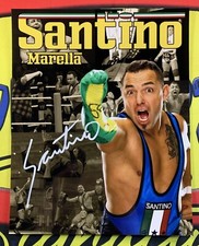 SANTINO MARELLA Autographed CUSTOM CAREER Glossy 8x10 Photo