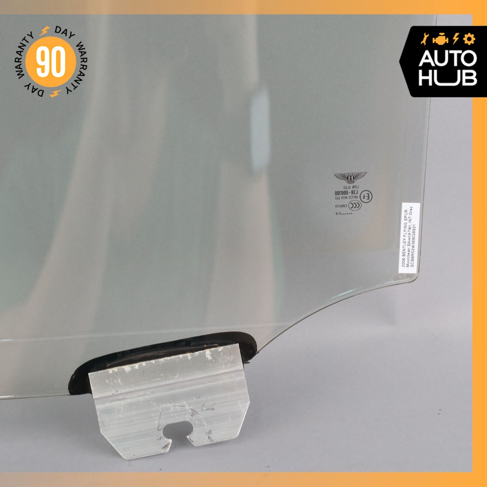 06-13 Bentley Continental Flying Spur Rear Right Side Door Window Glass OEM 53k