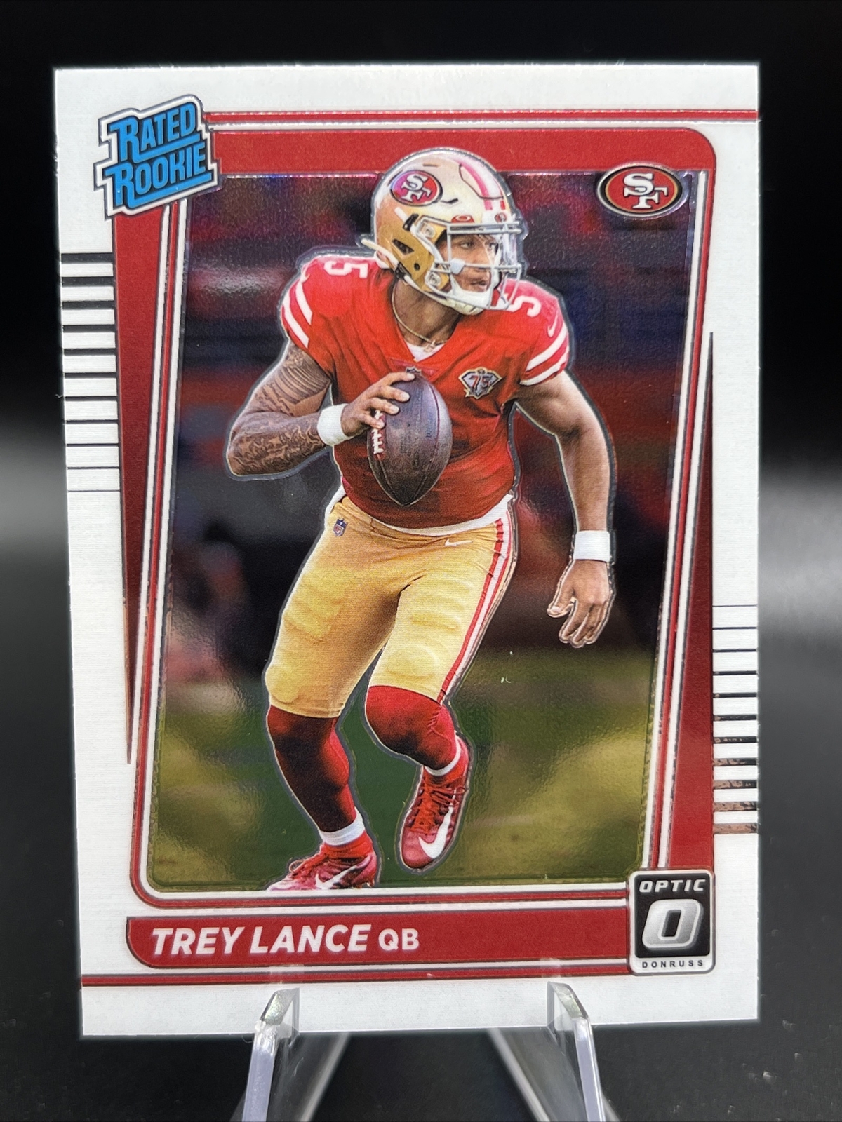 Trey Lance 2021 Panini Donruss Optic Football Base Rated Rookie 49ers RC #203