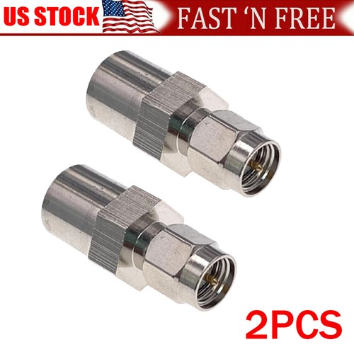 FME Male Plug to SMA Male Plug Straight RF Connector Adapter For Antenna Router - Picture 4 of 10