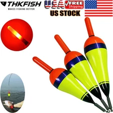 THKFISH 3Pcs Fishing Bobbers Fishing Floats Led Fishing Floats Lighted Bobbers