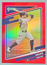 Jose Altuve 2021 Panini Donruss Holo Red Gigante Variation Parallel #202 Astros