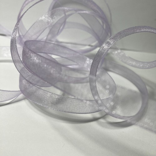 Sheer Organza Ribbon Light Purple 3/8" x 60' Nicole & Co. Nylon (1) Roll - Picture 2 of 12