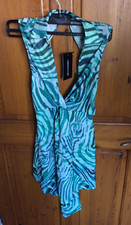 Ladies Green Zebra Print Dress by PRETTY LITTLE THING Size 10 NWT