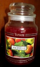 Yankee Candle Macintosh Large Housewarmer Candle Black Band 22 Oz New Retired