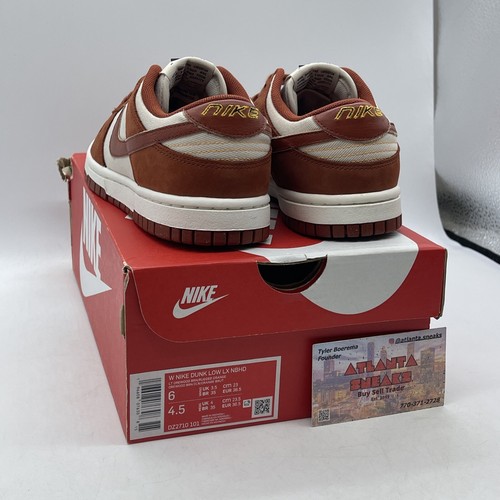Size 6W - Nike Dunk LX Low Rugged Orange Tan White Black Suede (DZ2710-101) - Picture 4 of 8