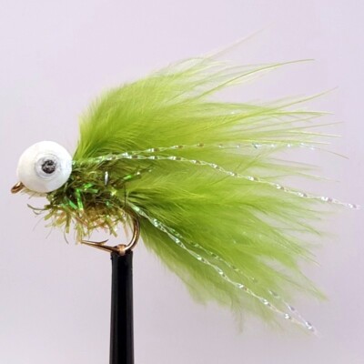 x OLIVE FRITZ BOOBY Size 10 TROUT FISHING FLIES (BB29) UK